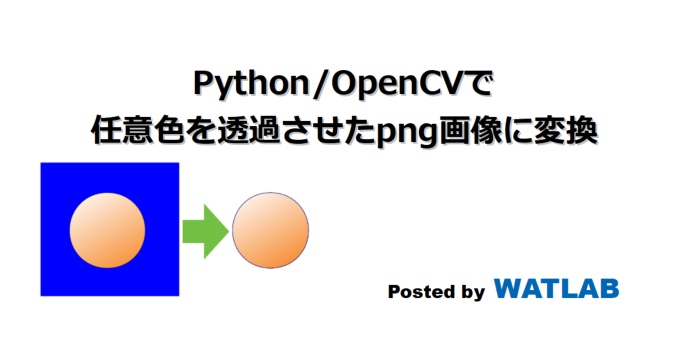 Python Opencvで任意色を透過させたpng画像に変換 Watlab Python 信号処理 Ai