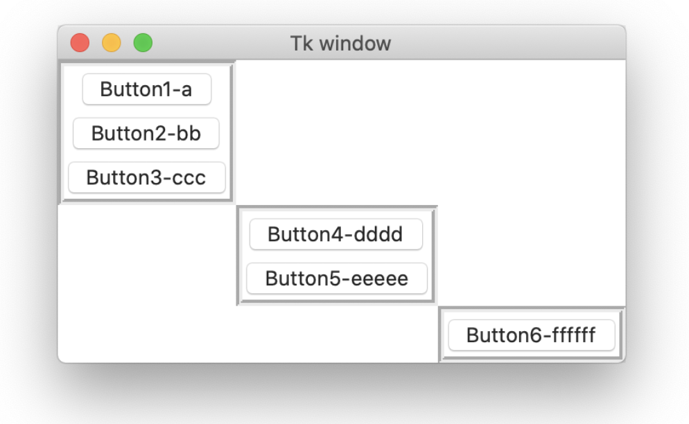 Tkinter grid параметры