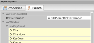 wxFilePickerのイベント設定