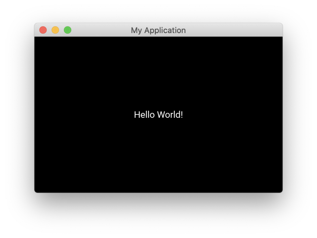 kivyによるHello Worldプログラムの実行結果